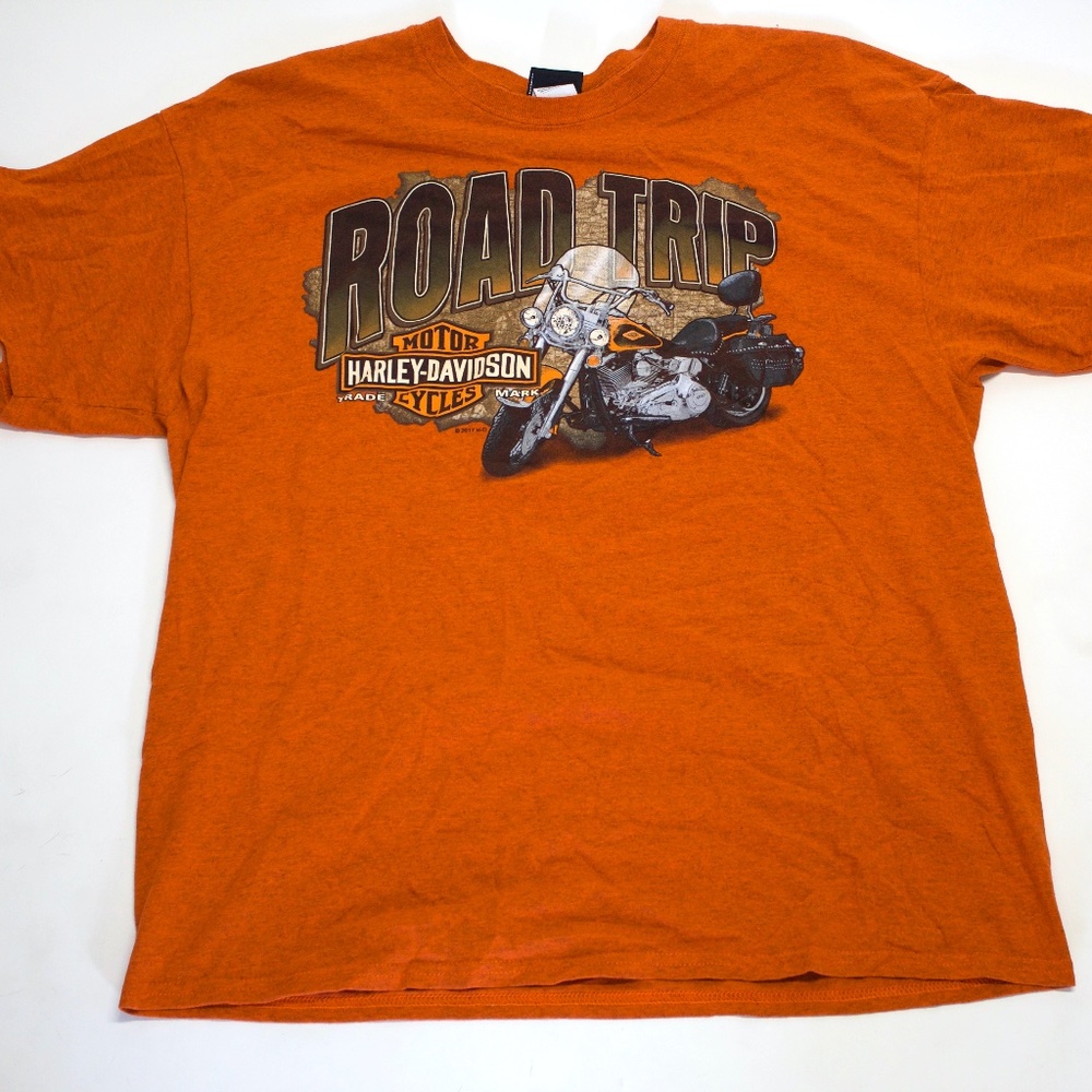Harley Davidson Roadtrip Board Tracker Orange Tee